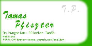 tamas pfiszter business card