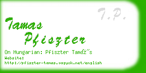 tamas pfiszter business card